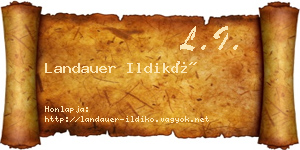 Landauer Ildikó névjegykártya